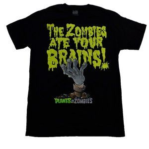 Plants Vs Zombies Mens The Zombies Ate Your Brains Shirt New 2XL